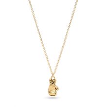 OOMPH Gold Tone Boxing Gloves Biker Pendant Necklace