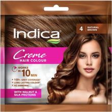 Indica Creme Natural Brown Hair Color - 20ml+20ml