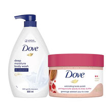 Dove Bestselling - Pomegranate Scrub & Deep Moisture Bodywash Combo
