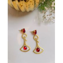 XAGO Red Teardrop Drop Earrings