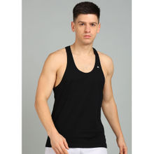 Kobo Black Stringer Cotton Gym Vest