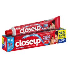 Closeup Triple Fresh Red Hot Gel Toothpaste