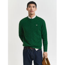 GANT Mens Green Crew Neck Regular Fit Pullover Sweater
