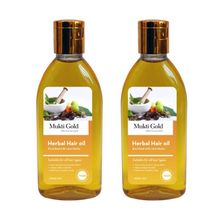 Mukti Gold Herbal Hair Oil Enriched With Rare Herbs - Pack of 2