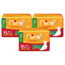 Niine Dry Comfort Ultra Thin XL Sanitary Napkins Combo (Pack Of 3)