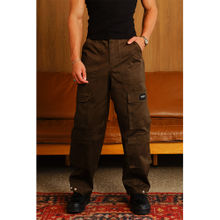 Bonkers Corner Men Cocoa Brown 8 Pockets Cargo Pant