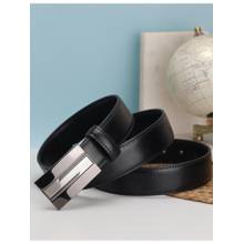 ZEVORA Men Solid Casual Belt - Black