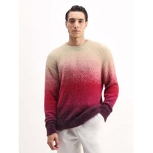 Rare Rabbit Mens Cherv Nylon Fabric Full Sleeve Ombre Sweater