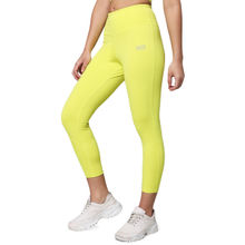 Silvertraq Yellow Ath Perform 7/8 High Waist Leggings Lime