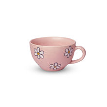 Yellow Marigold Daisy Dreams Soup Mugs (Powder Pink) (Set of 4)