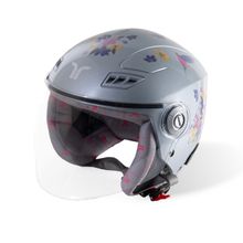 TVARRA Women Indigo Blossom ISI Certified Open Face Helmet