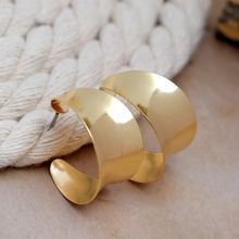 Crunchy Fashion Gold Toned Contemporary Hoops