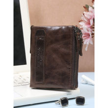 Teakwood Unisex Brown Genuine Leather Two- Fold Wallet