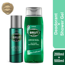 Brut Original All - In- One Hair & Body Shower Gel + Deodorant Spray