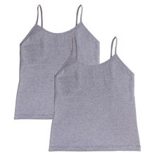 Adira Pack Of 2 Starter Camisole - Padded - Grey