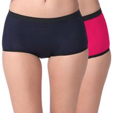 Adira Periods Panty Modal Boxer For Women Fit Pack Of - 2 - Navy Blue & Fuschia