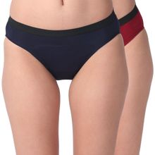 Adira Period Panty Modal Hipster For Women Hipster Fit Pack Of 2 - Navy Blue & Maroon
