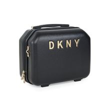 DKNY ALLORE Black Color ABS Material Hard Medium Size Beauty Case