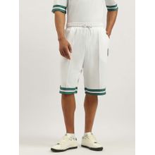 United Colors of Benetton White Solid Oversized Fit Shorts