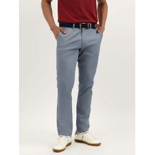 United Colors of Benetton Blue Solid Relaxed Fit Twill Chinos