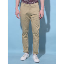 CRIMSOUNE CLUB Mens Khaki Chinos Trousers