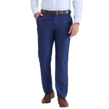 Park Avenue Mens Regular Fit Checks Dark Blue Trouser
