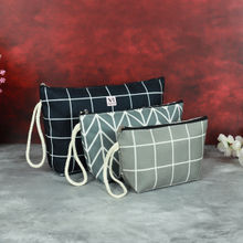 NFI Essentials Makeup Cosmetic Pouch For Women (Set of 3)