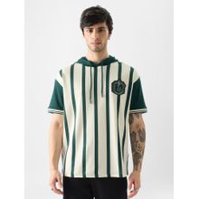 The Souled Store Official Harry Potter- Slytherin Rugby Set Men Hooded T-Shirt