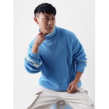 The Souled Store Original Solids- Powder Blue Men Pullover