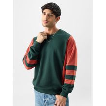 The Souled Store Original Emerald Clay Men Oversized Sweatshirt