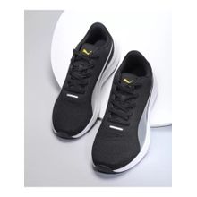 Puma Men Fierce Runner Black Silver Yellow Sizzle Running Shoes