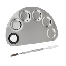Bronson Professional Stainless Steel Makeup Mixing Blending Palette With Spatula