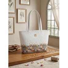 ESBEDA White Blossom Charm Tote Bag