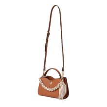 Forever New Brown Victoria Scarf Lock Top Handle Satchel with Detachable Strap