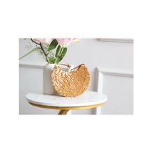 BOXWISH BY BHUMIKA Gold Textured Half Moon Sling Bag