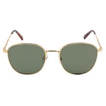 Equal Green Color Sunglasses Aviator Shape Full Rim Gold Frame