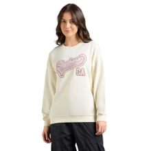 SKECHERS White Embroidered Oversized Fit Sweatshirt