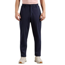 SKECHERS Navy Blue Solid Regular Fit Pant