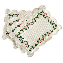 Belleven Berry Vine Embroidered Quilted Placemats (Set Of 4)