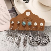 Jewels Galaxy Contemporary Oxidized German Silver Plated 6 Pair of Earrings For Women/Girls