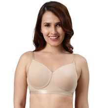 Enamor A165 Padded Wirefree High Coverage Ultimate T Shirt Bra Paleskin Nude