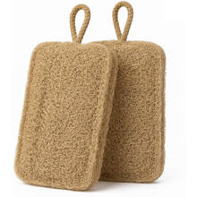 Bronson Professional 2 Pc Natural Sun Dried Bath LoofahScrubber Sustainable Handmade