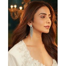 Accessher Silver-Tone Multi-Color Pastel Star Long Drop Earrings