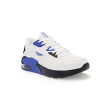 Red Tape Mens Solid White Blue Sneaker