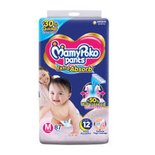 MamyPoko Pants Extra Absorb Diapers (Medium) - 87 Diapers
