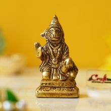 eCraftIndia Blessing Lord Hanuman Statue Murti - Hindu God Idol