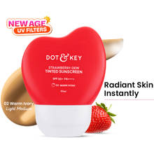 Dot & Key Strawberry Dew Tinted Sunscreen In-Vivo Tested SPF 50+ PA++++ for Daily Wear -02 WarmIvory