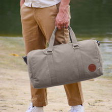 Mona B Unisex Solid Ayn Duffle Bag - Grey (L)