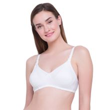 Candyskin Non Padded Non-Wired Solid Cotton Maternity Bra - White