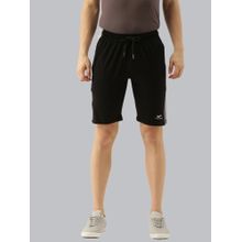 TOM BURG Men's Black Colorblock Cotton Shorts